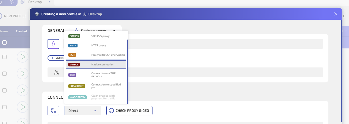 set proxi anti detect